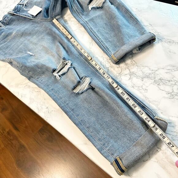 Vervet Skeeter Stretch Boyfriend Jeans distressed cuffed Women's Size 31 NEW - Picture 13 of 13